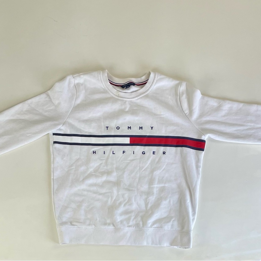 TOMMY HILFIGER BOYS WHITE LONG SLEEVE SHIRT